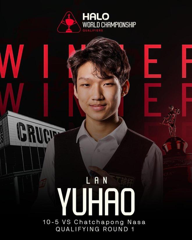 17岁中国新星蓝裕豪世锦赛晋级112强 单杆破百震